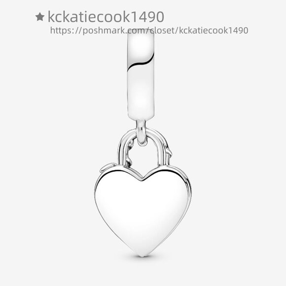 Pandora Rose Heart Padlock Dangle Charm - Picture 3 of 6